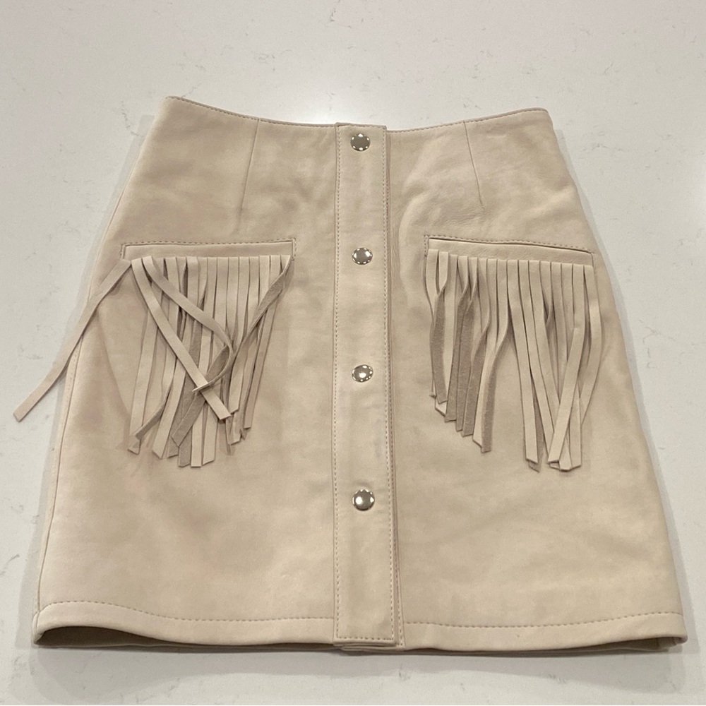 Understated Leather Mini Skirt